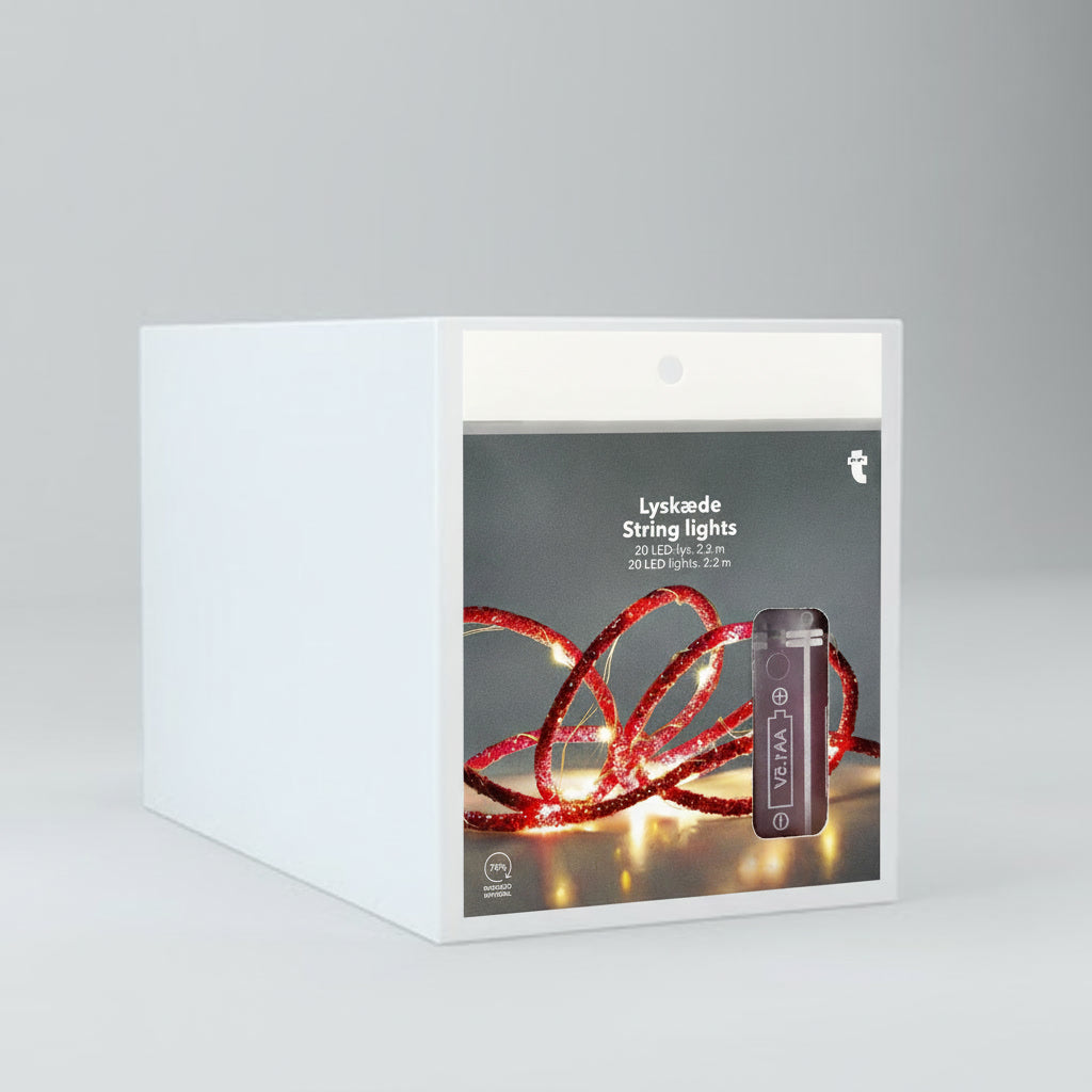 Pink tube string lights - 230 cm