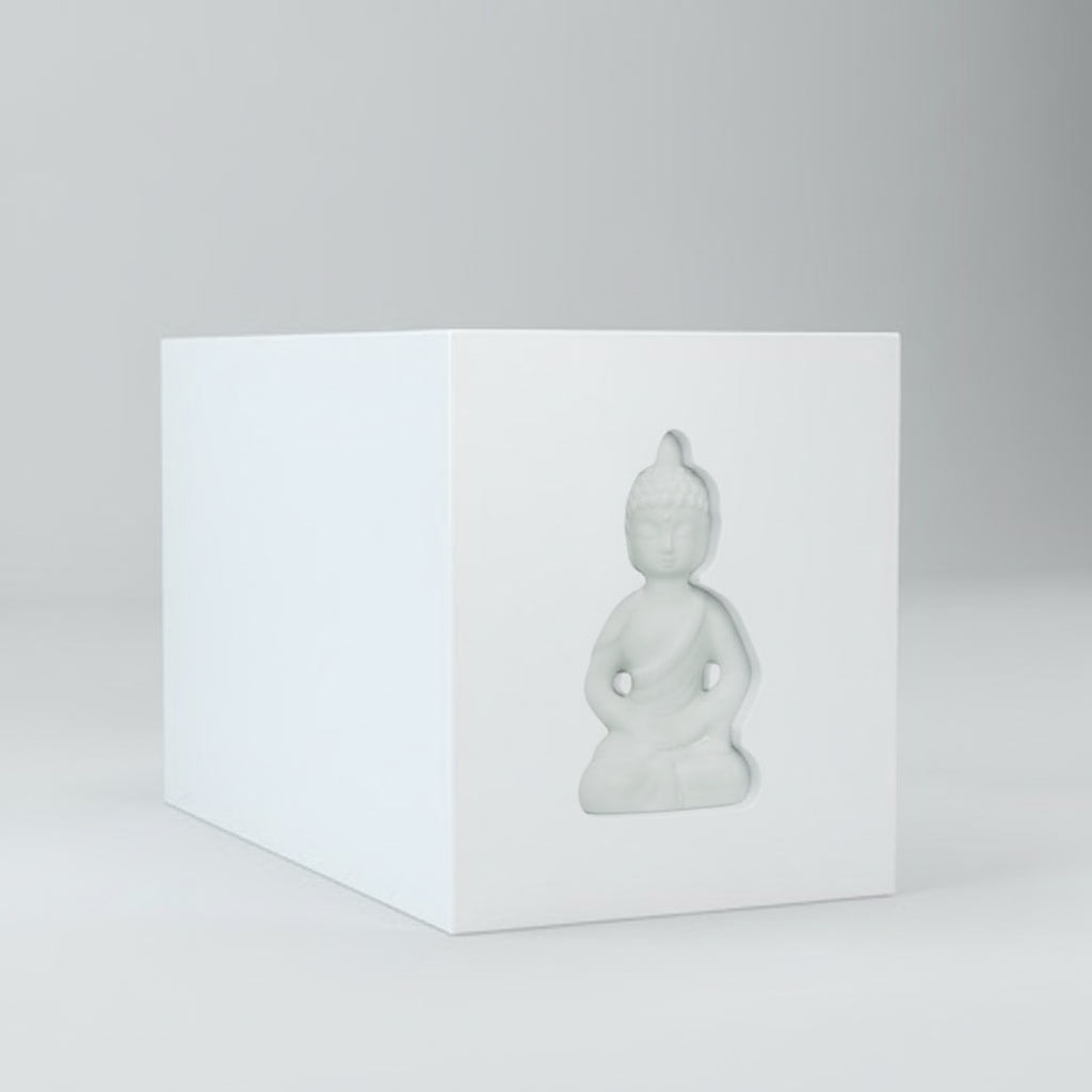 Green ceramic Buddha