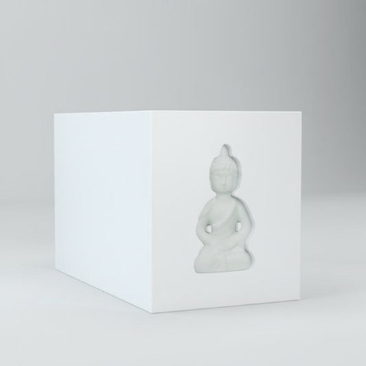 Green ceramic Buddha